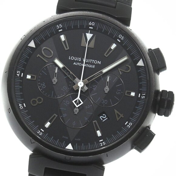 LOUIS VUITTON Tambour Q1A62 Chronograph black Dial Automatic Men's Watch_829670 - Picture 2 of 7